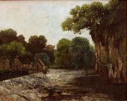 Gustave Courbet The Weir at the Mill oil painting artist